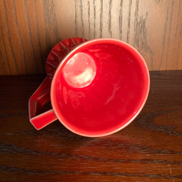 (Made to order) Red Ridged Mug
