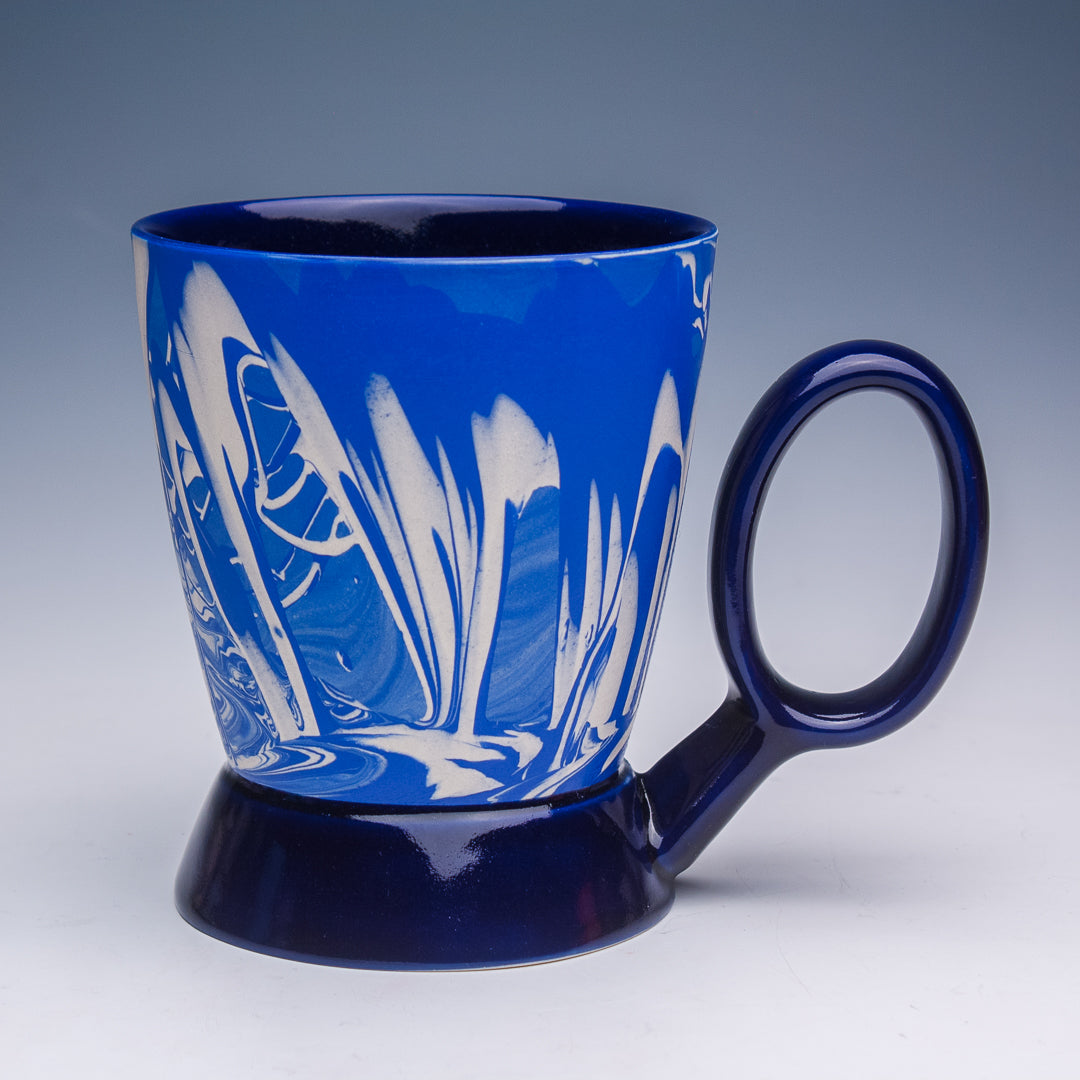 16oz. Blue and White Swirl Mug