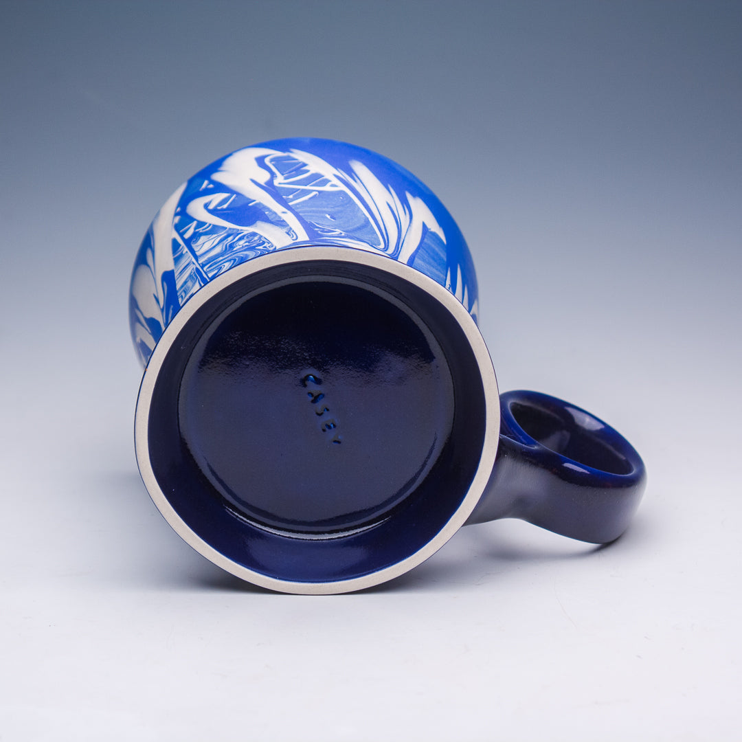 14 oz. Blue and White Swirl Mug