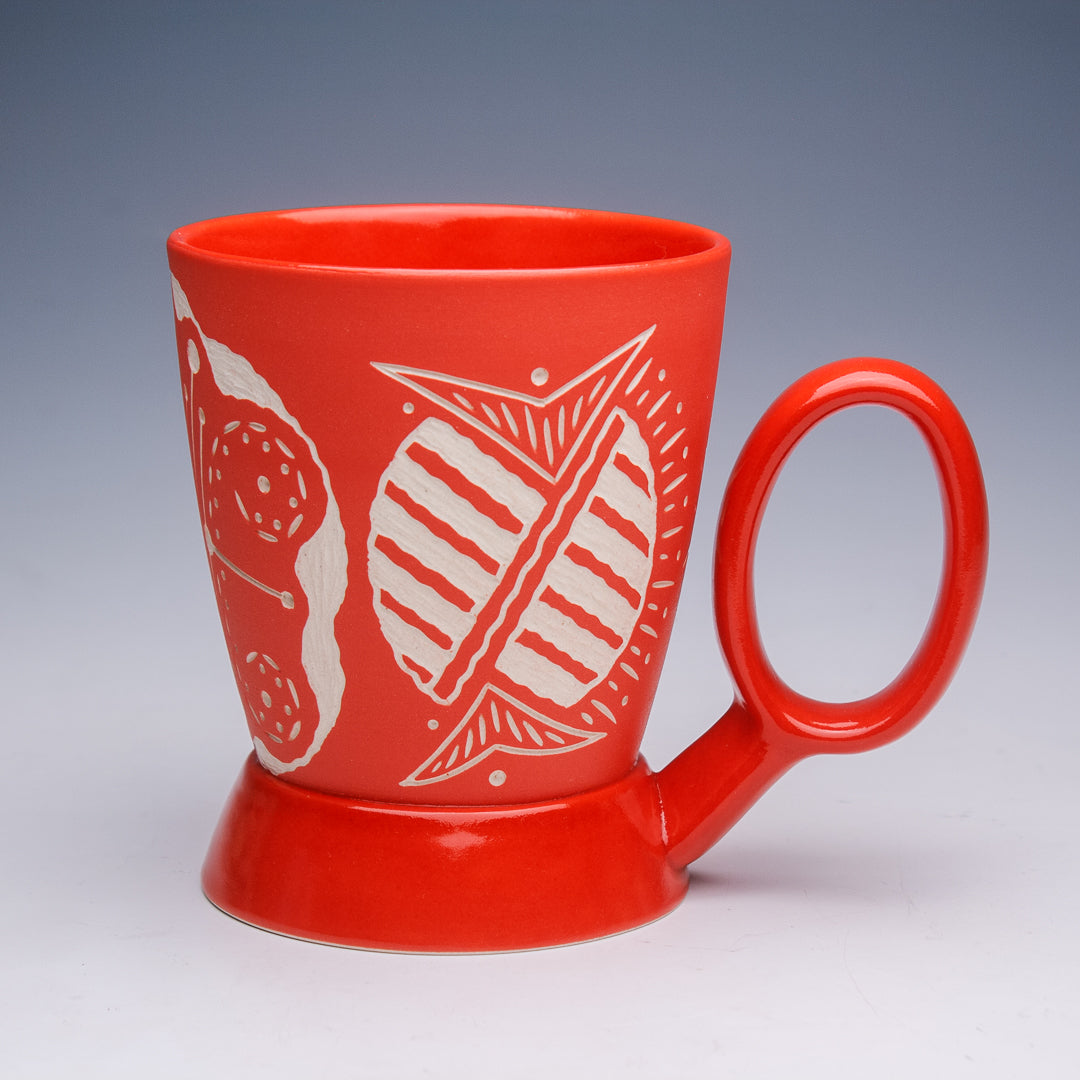 16 oz. Carved Red Mug