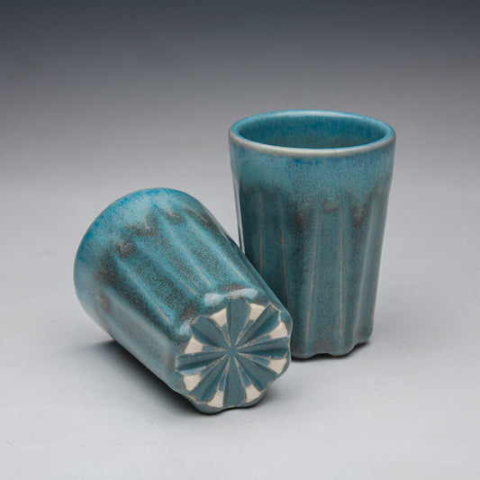 Blue/Grey Shot Glass Pair
