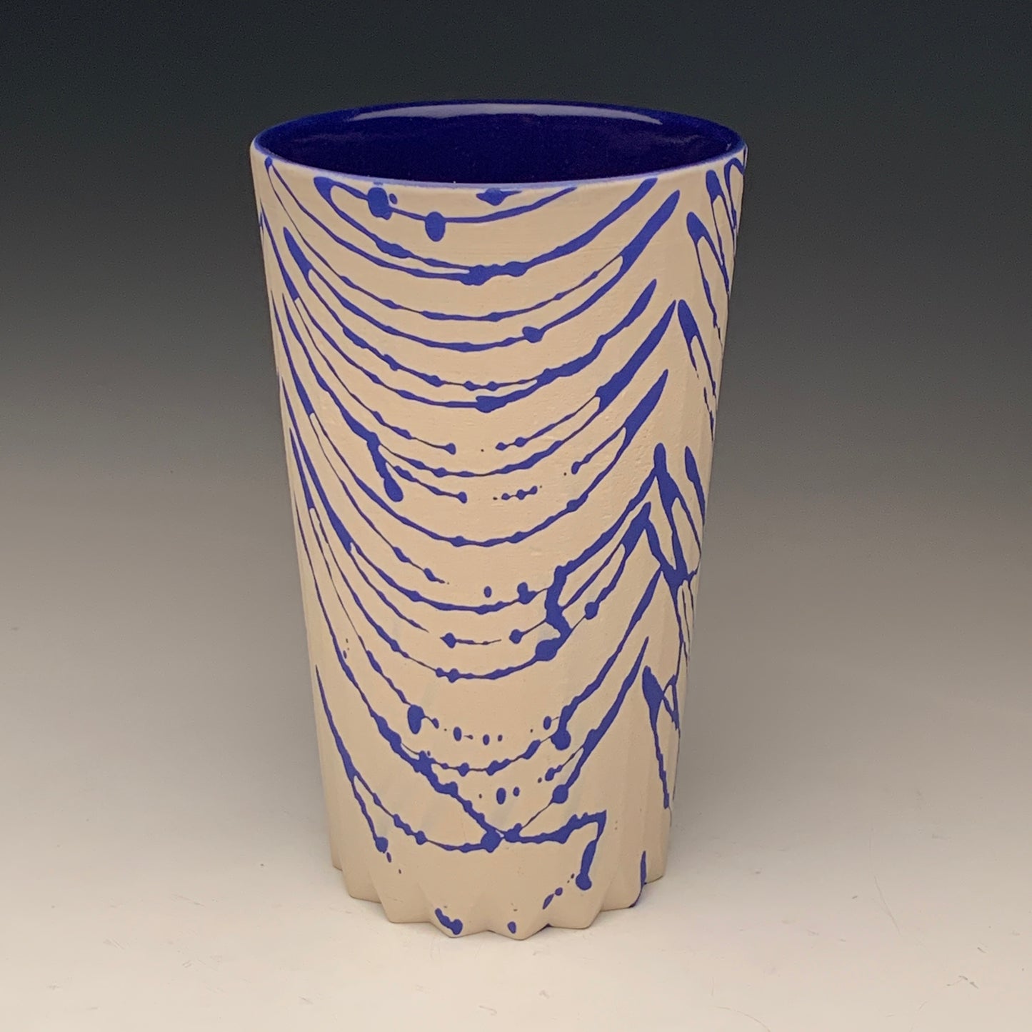 22oz. Blue and White Tumbler