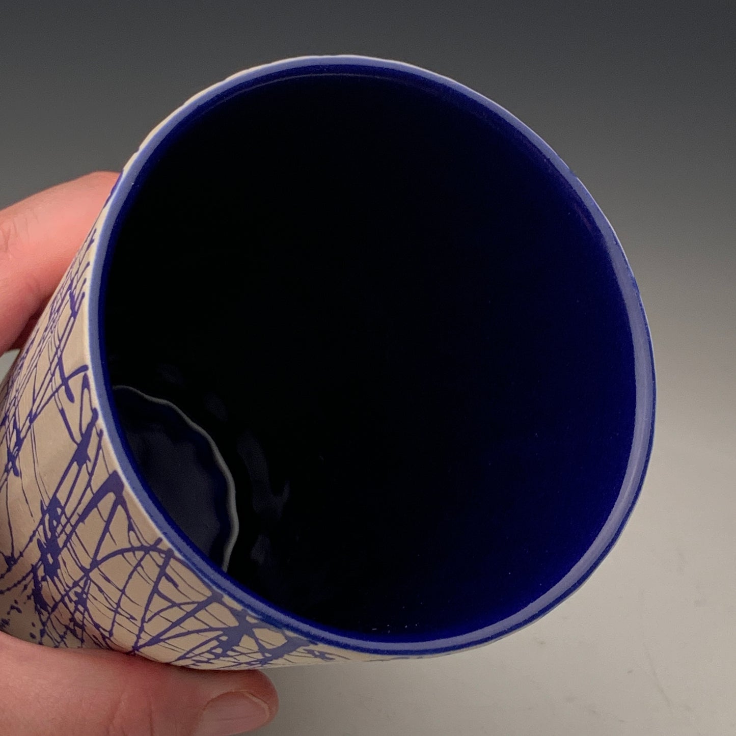 22oz. Blue and White Tumbler