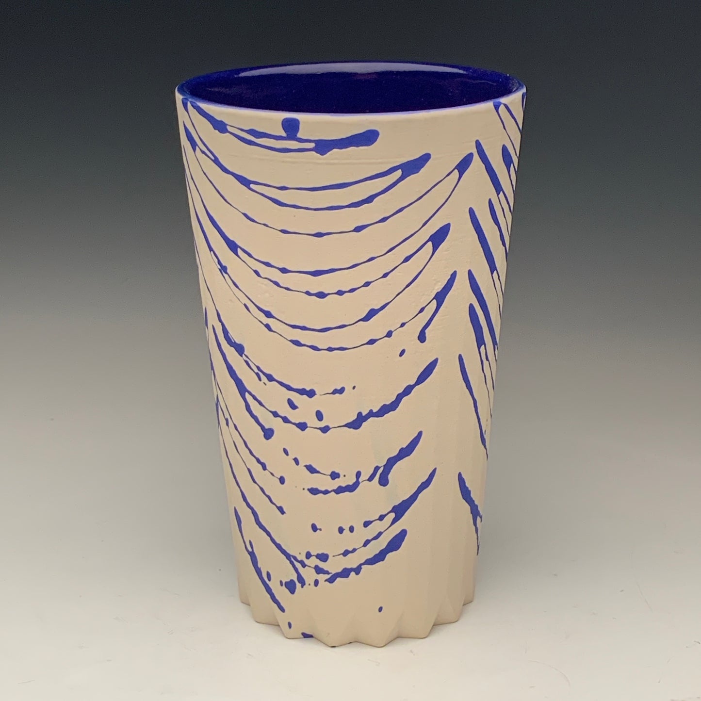 22oz. Blue and White Tumbler