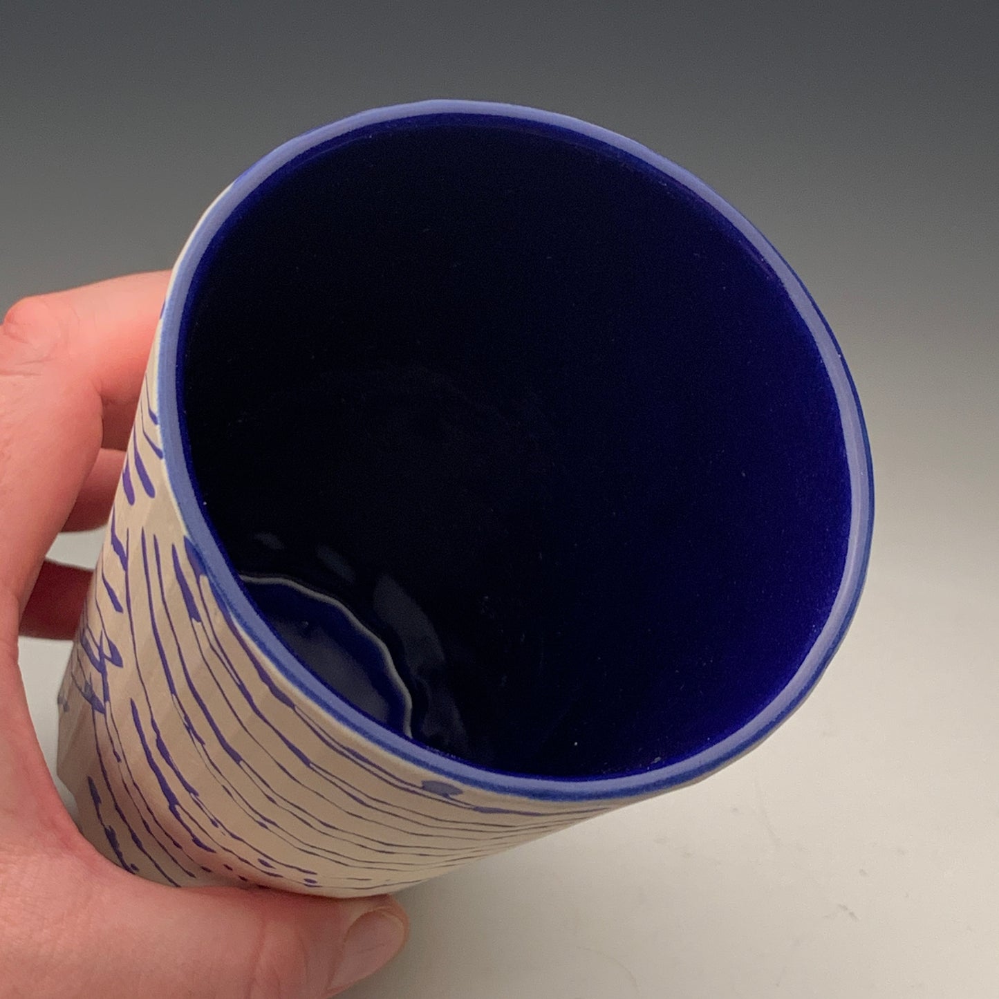 22oz. Blue and White Tumbler