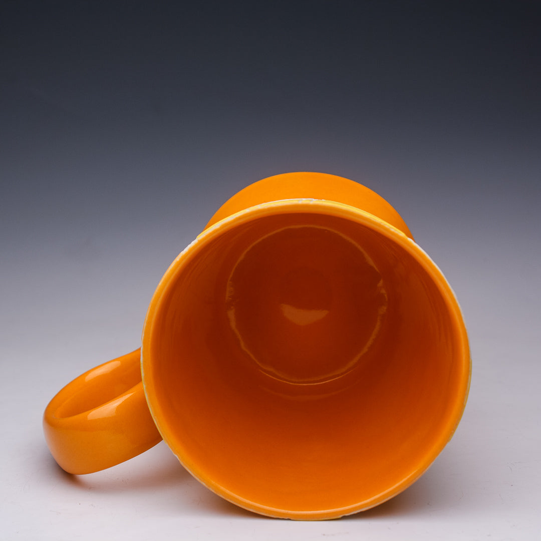 14 oz. Carved Orange and Tangerine Mug