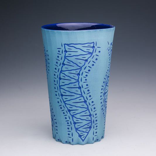 22oz. Carved Blue on Blue Tumbler