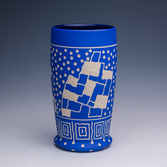 16oz. Carved Blue Tumbler