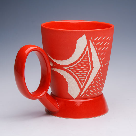 16 oz. Carved Red Mug