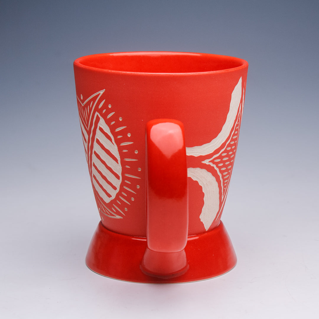 16 oz. Carved Red Mug