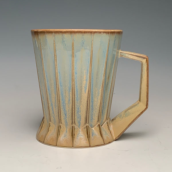 Variegated Tan Ridged Mug