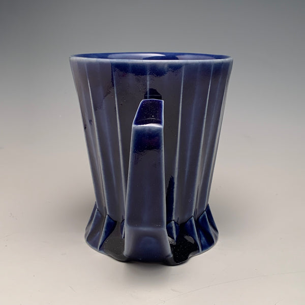 V1 Blue Ridged Mug