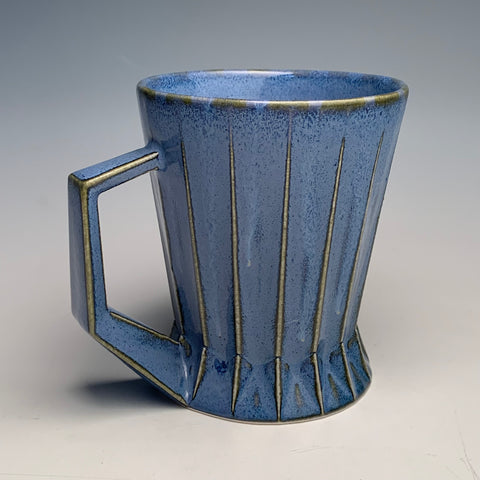(Made to order) Variegated Blue Ridged Mug