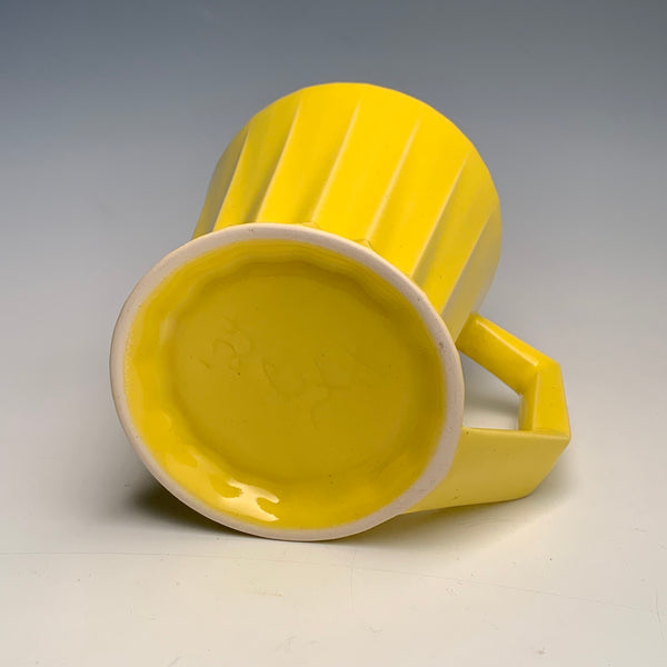 (Made to order) Yellow Ridged Mug