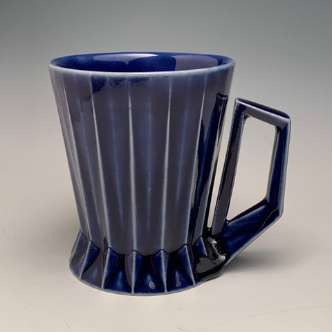 V1 Blue Ridged Mug