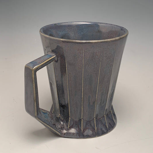 Melty Grey Ridged Mug