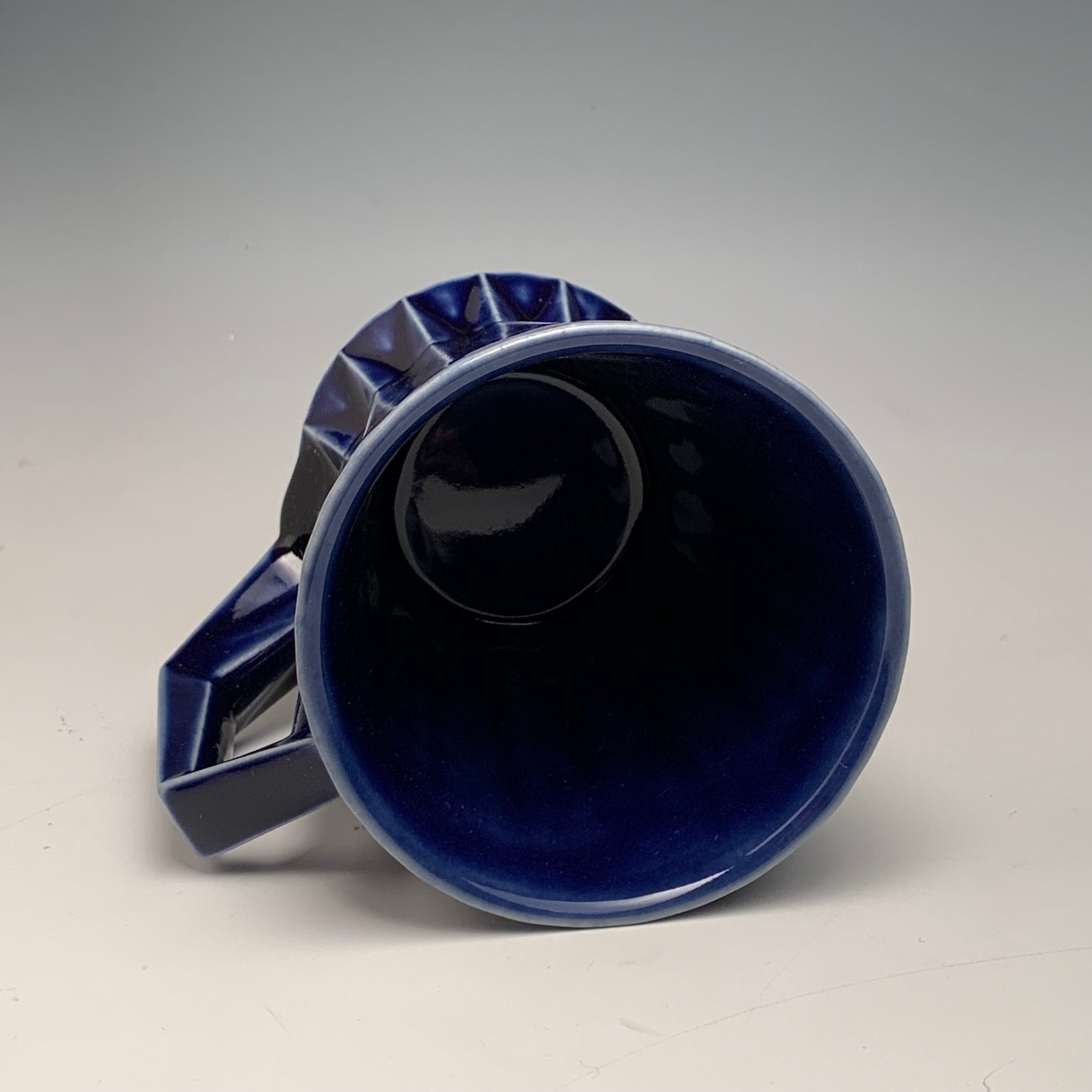 V1 Blue Ridged Mug