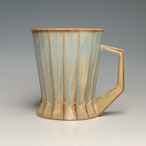 Variegated Tan Ridged Mug