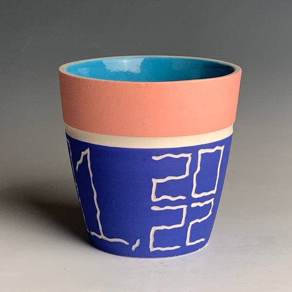“Today" Series Pink and Blue Cup