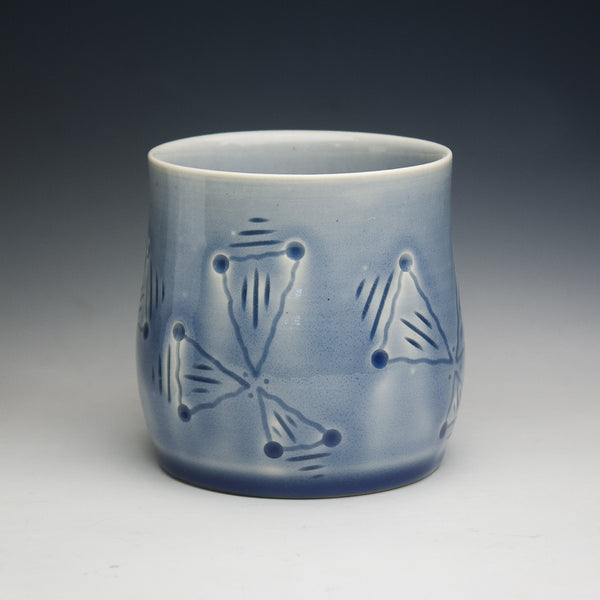 Carved Light Blue Cup