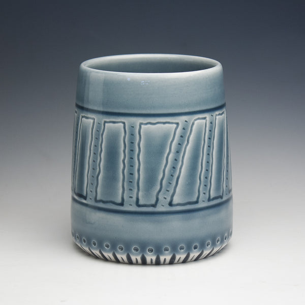 Carved Blue Grey Cup