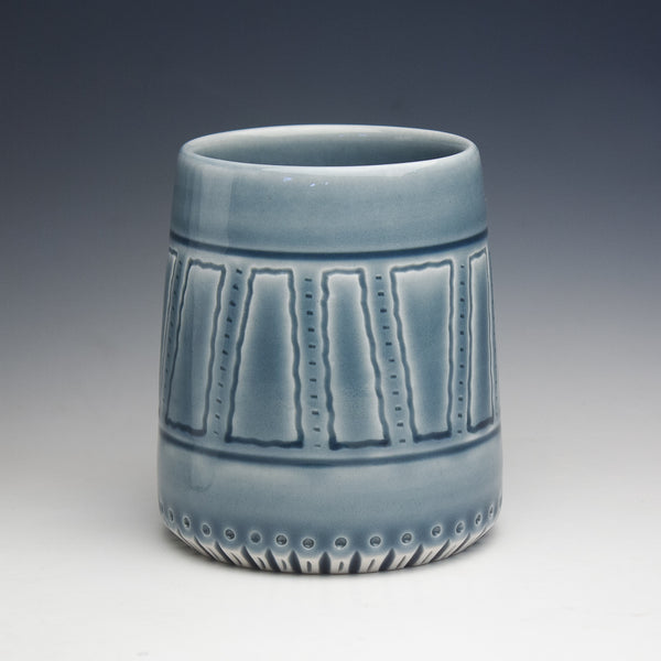 Carved Blue Grey Cup