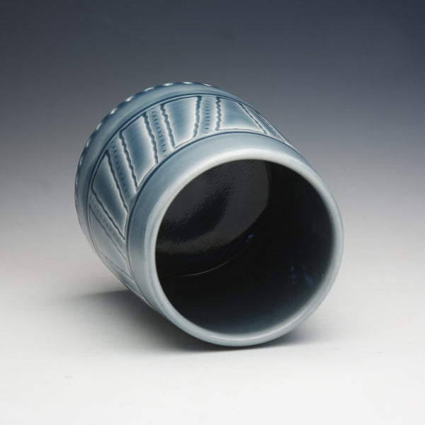 Carved Blue Grey Cup