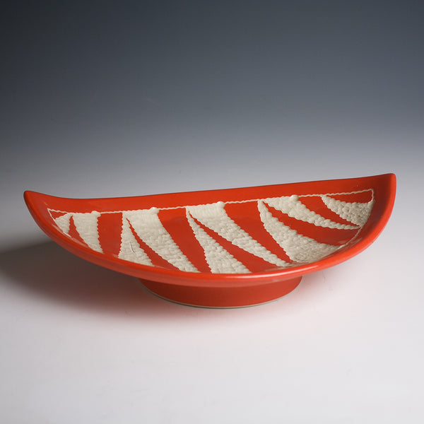 Carved Red Serving Dish